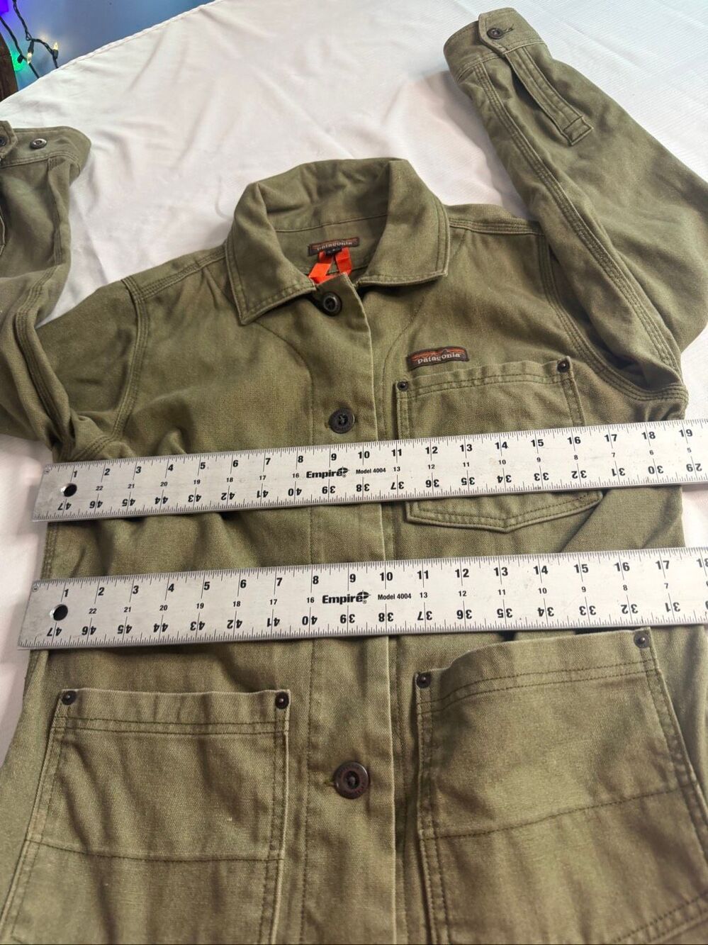 Patagonia Jacket Women’s Green All Seasons Hemp Canvas Chore Coat Size Small - Picture 9 of 12